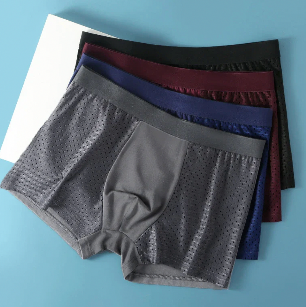 Boxer Homme Respirant – Confort Toute la Journée  - Lot de 4