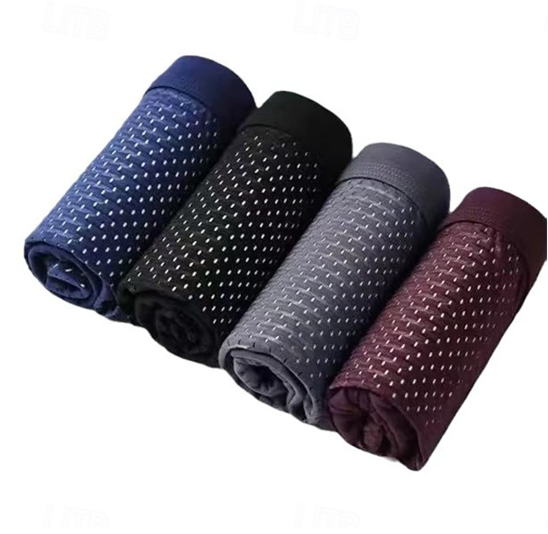 Boxer Homme Respirant – Confort Toute la Journée  - Lot de 4