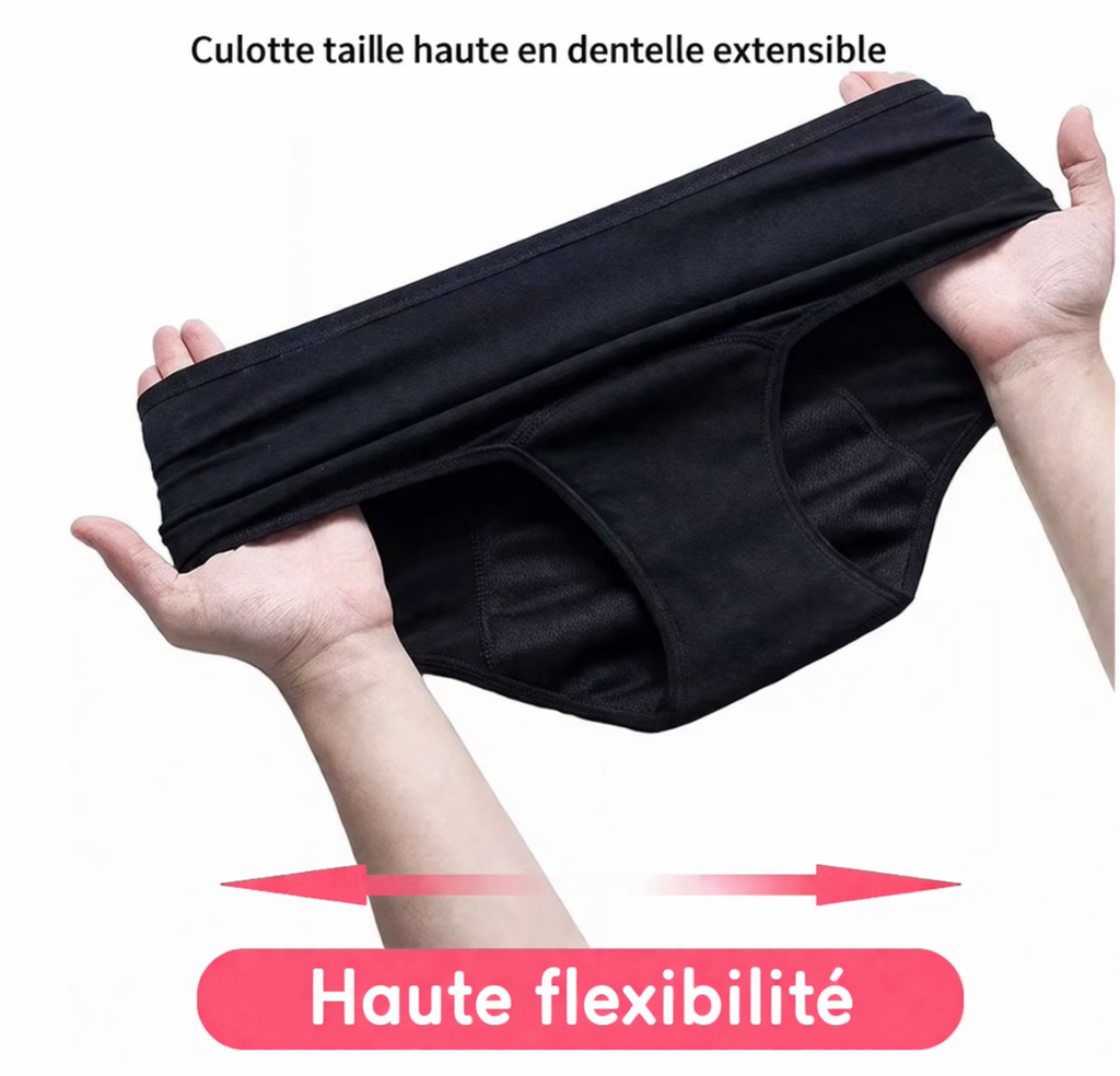 ❤️ Pack de 3 Culottes Anti-Fuites - Réutilisable 3 ans.